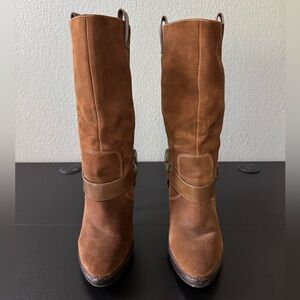 BCBG Brown Suede Women's Heeled Boots 9